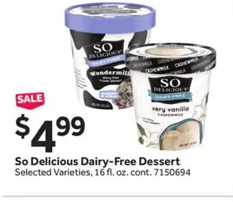 Stop&Shop So Delicious Dairy-Free Dessert offer