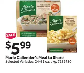 Stop&Shop Marie Callender's Meal to Share offer