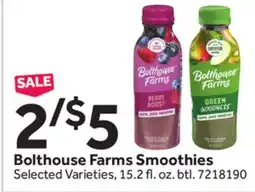 Stop&Shop Bolthouse Farms Smoothies offer