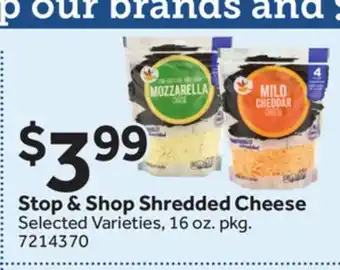 Stop&Shop Stop & Shop Shredded Cheese offer