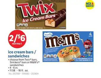 Lidl ice cream bars/sandwiches offer