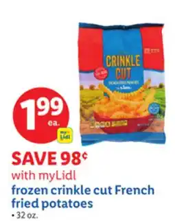 Lidl frozen crinkle cut French fried potatoes offer
