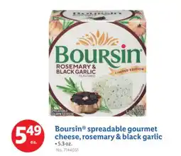 Lidl Boursin spreadable gourmet cheese, rosemary & black garlic offer