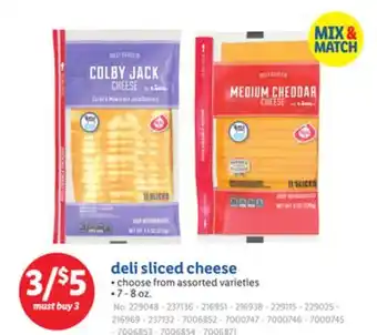 Lidl deli sliced cheese offer