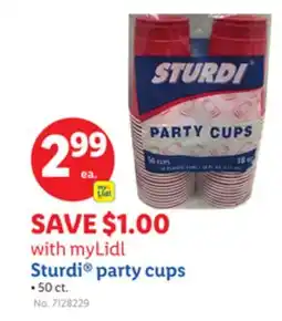 Lidl Sturdi party cups offer