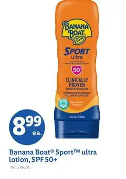 Lidl Banana Boat Sport ultra lotion, SPF 50 + offer