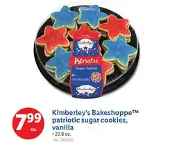 Lidl Kimberley's Bakeshoppe patriotic sugar cookies, vanilla offer