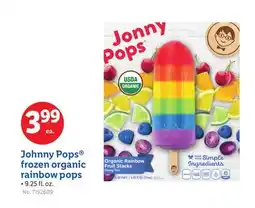 Lidl Johnny Pops frozen organic rainbow pops offer