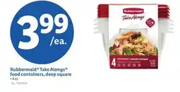 Lidl Rubbermaid Take Alongs food containers, deep square offer