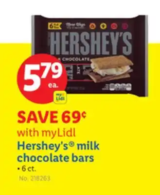 Lidl Hershey's milk chocolate bars offer