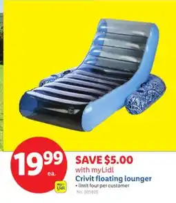 Lidl Crivit floating lounger offer