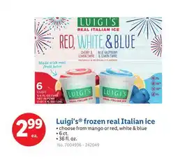 Lidl Luigi's frozen real Italian ice offer