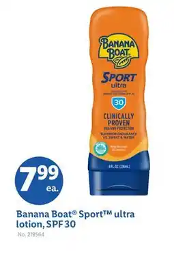 Lidl Banana Boat Sport ultra lotion, SPF 30 offer