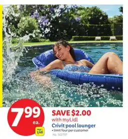 Lidl Crivit pool lounger offer