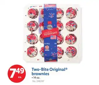 Lidl Two-Bite Original brownies offer