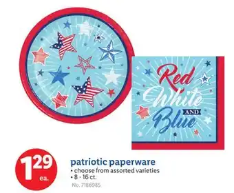 Lidl patriotic paperware offer