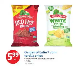 Lidl Garden of Eatin' corn tortilla chips offer