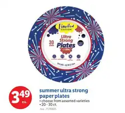 Lidl summer ultra strong paper plates offer