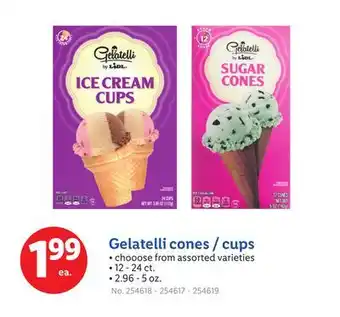 Lidl Gelatelli cones/cups offer