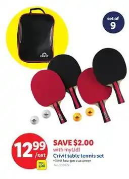 Lidl Crivit table tennis set offer