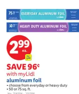 Lidl aluminum foil offer