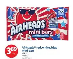 Lidl Airheads red, white, blue mini bars offer