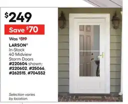 Lowe's LARSON In-Stock 40 Midview Storm Doors offer