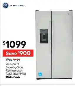 Lowe's 25.3-cu ft Side-by-Side Refrigerator offer
