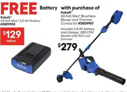Lowe's 40-Volt MaxV Brushless Blower and Trimmer Combo Kit offer