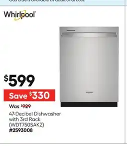 Lowe's 47-Decibel Dishwasher with 3rd Rack offer