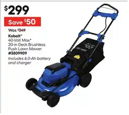 Lowe's 40-Volt Max V 20-in Deck Brushless Push Lawn Mower offer