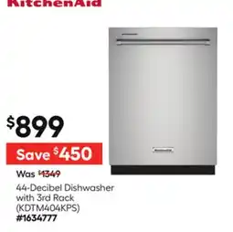 Lowe's 44-Decibel Dishwasher with 3rd Rack offer