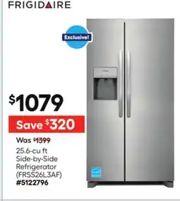 Lowe's 25.6-cu ft Side-by-Side Refrigerator offer