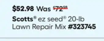 Lowe's ez seed 20-lb Lawn Repair Mix offer