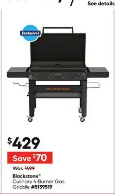Lowe's Culinary 4-Burner Gas Griddle offer