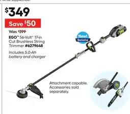 Lowe's 56-Volt G 17-in Cut Brushless String Trimmer offer