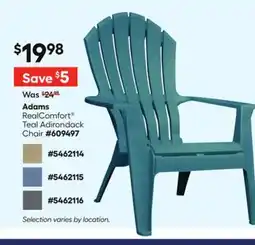Lowe's Adams RealComfort Teal Adirondack Chair offer