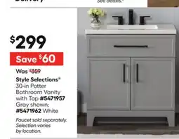 Lowe's 30-in Potter Bathroom Vanity with Top offer