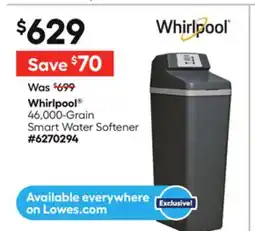 Lowe's 46, 000-Grain Smart Water Softener offer