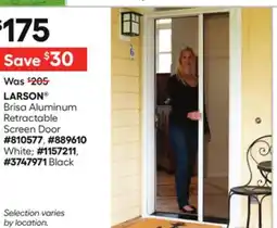 Lowe's Brisa Aluminum Retractable Screen Door offer