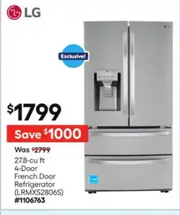Lowe's 27.8-cu ft 4-Door French Door Refrigerator offer