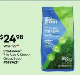 Lowe's 7-lb Sun & Shade Grass Seed offer