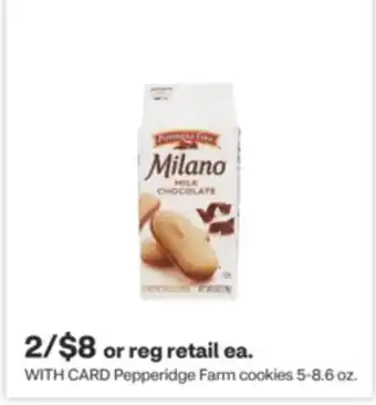 CVS Pepperidge Farm cookies 5-8.6 oz offer