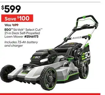 Lowe's EGO 56-Volt G Select Cut 21-in Deck Self-Propelled Lawn Mower offer