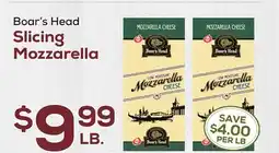 DeCicco & Sons Boar's Head Slicing Mozzarella offer