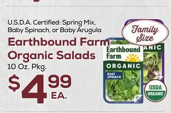 DeCicco & Sons Earthbound Farm Organic Salads offer