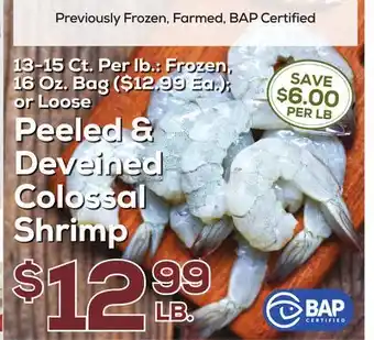 DeCicco & Sons Peeled & Deveined Colossal Shrimp offer