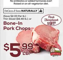 DeCicco & Sons Bone-In Pork Chops offer