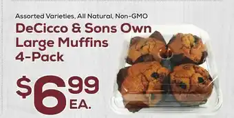 DeCicco & Sons DeCicco & Sons Own Large Muffins 4-Pack offer