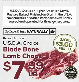 DeCicco & Sons Blade Bone Lamb Chops offer